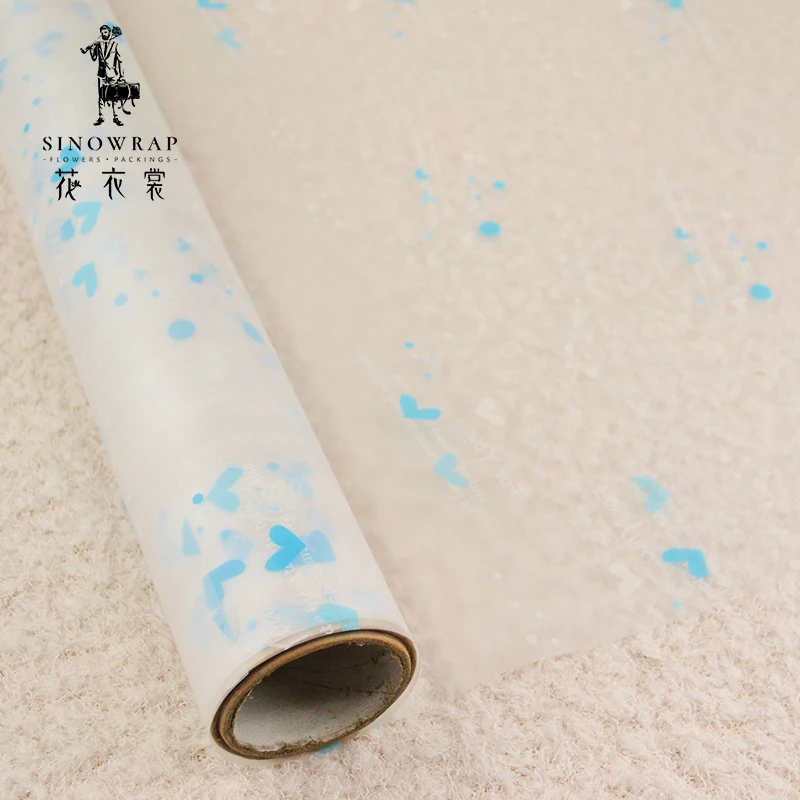 
factory wholesale fresh flower packing printed transparent wrapping paper roll 