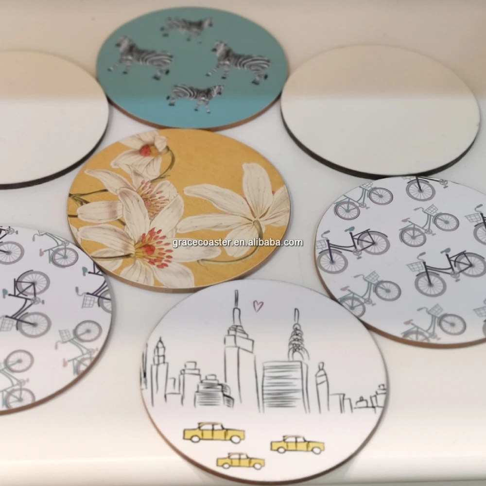 High quality cork backed coaster square wooden coaster