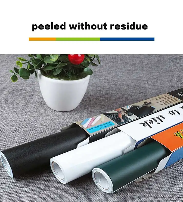 Self-adhesive Whiteboard Sticker Chalkboard Labels Green Chalkboard and Black Metallized Film Pet Decorative Film Casting Soft
