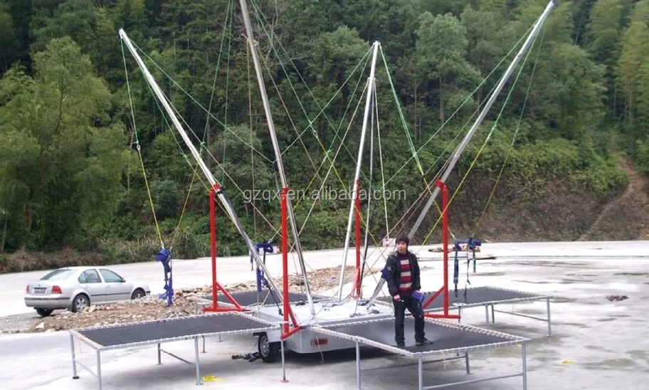 Fantastic convenient bungee trampoline on trailer(QX-120C)/bungee trampoline cord/euro bungee trampoline
