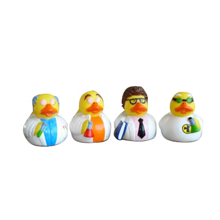Custom Colorful Cool Boy Bath Rubber Glow Doctor Ducks Mini Ball Set For Baby