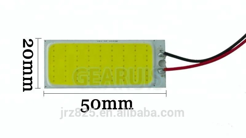 Super bright Dome Panel light COB 36 Chips LED Chip Car interior lights lamp bulb T10 Festoon BA9S 2 Adapters White DC 12V