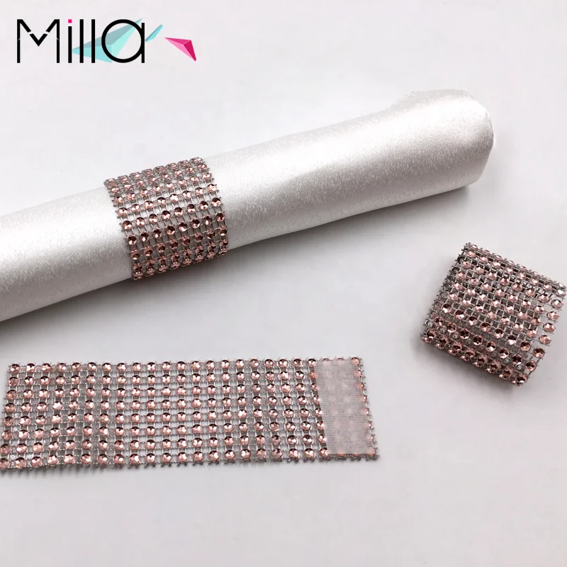 Wholesale Blush Acrylic Napkin Rings For Wedding