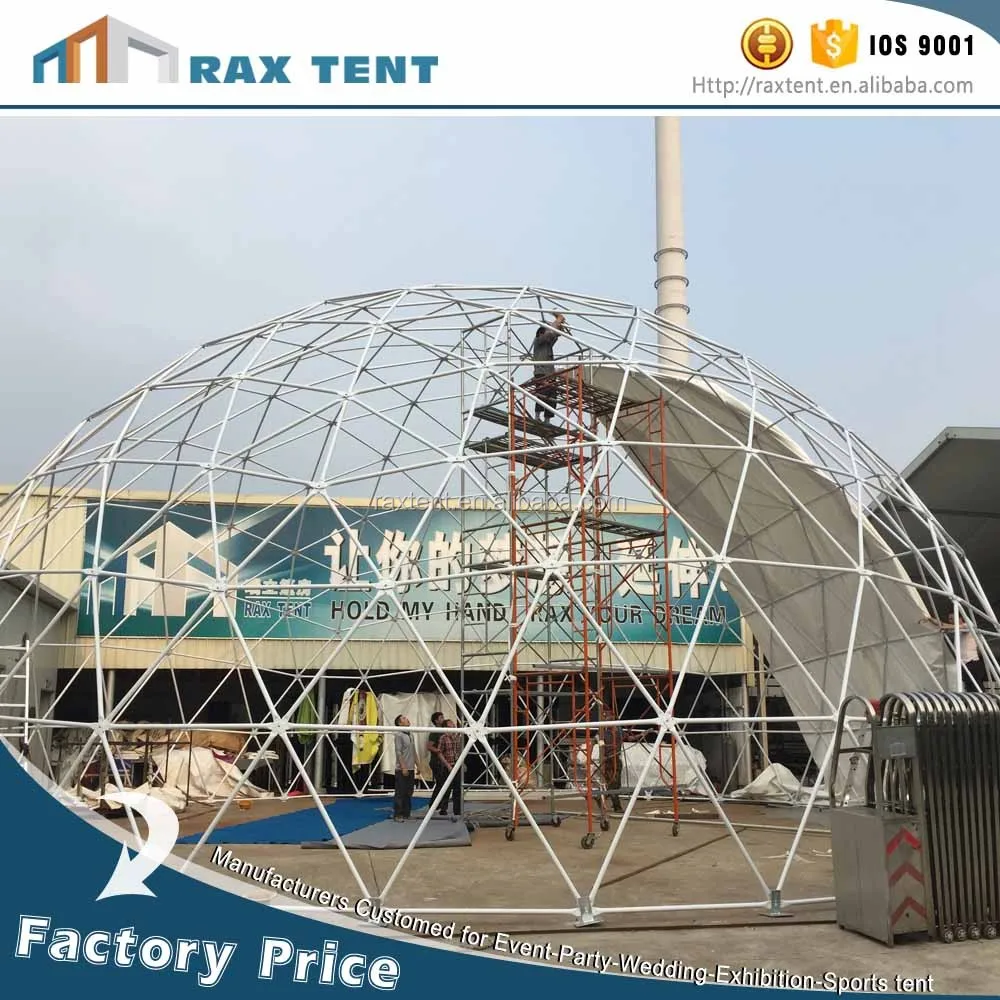 Large stretch wedding tent with floor indian geodesic dome house glass dome in China