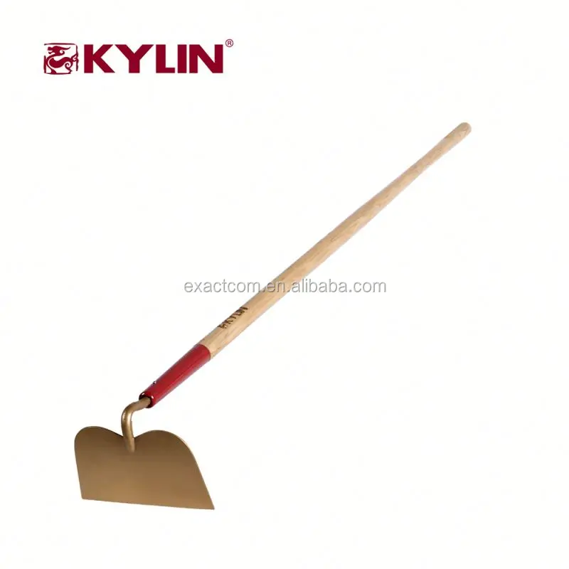 garden forged hoe with wood handle