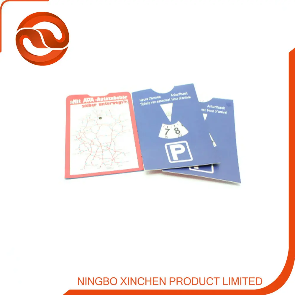 sell customized logo paper/cardboard parking disc clock/ parking disk