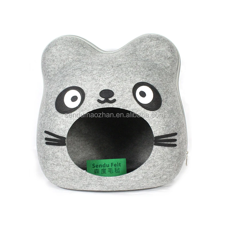 
Best selling Handmade Felt Cat House felt cat cave wool felt cat bed cave 