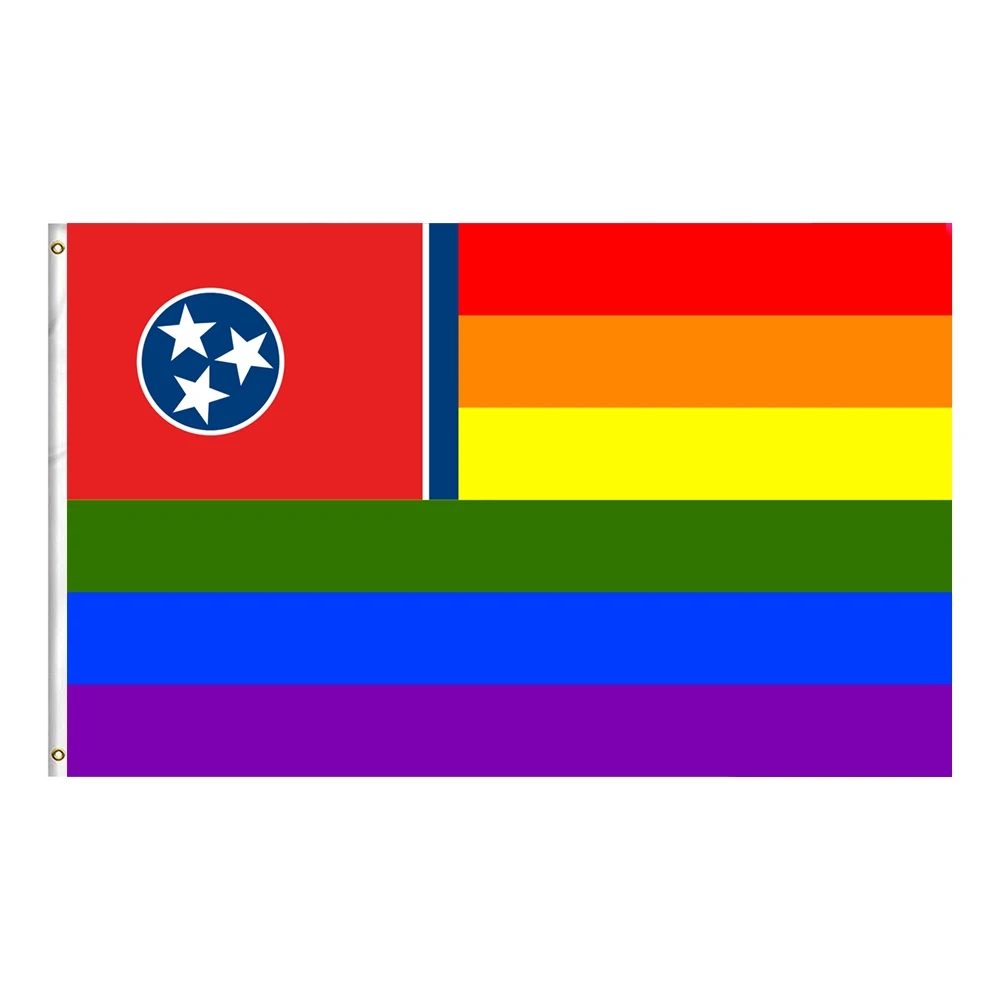 3x5 FT Rainbow Flag Bright Colors and Anti-Fading Materials Gay Pride Banner Flag Polyester Canvas and Brass Grommets