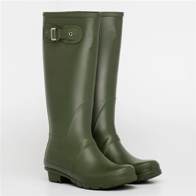 Manufacturers Directly Ladies Green Lightweight Eco-Friendly Durable Waterproof PVC Women Rain Boots