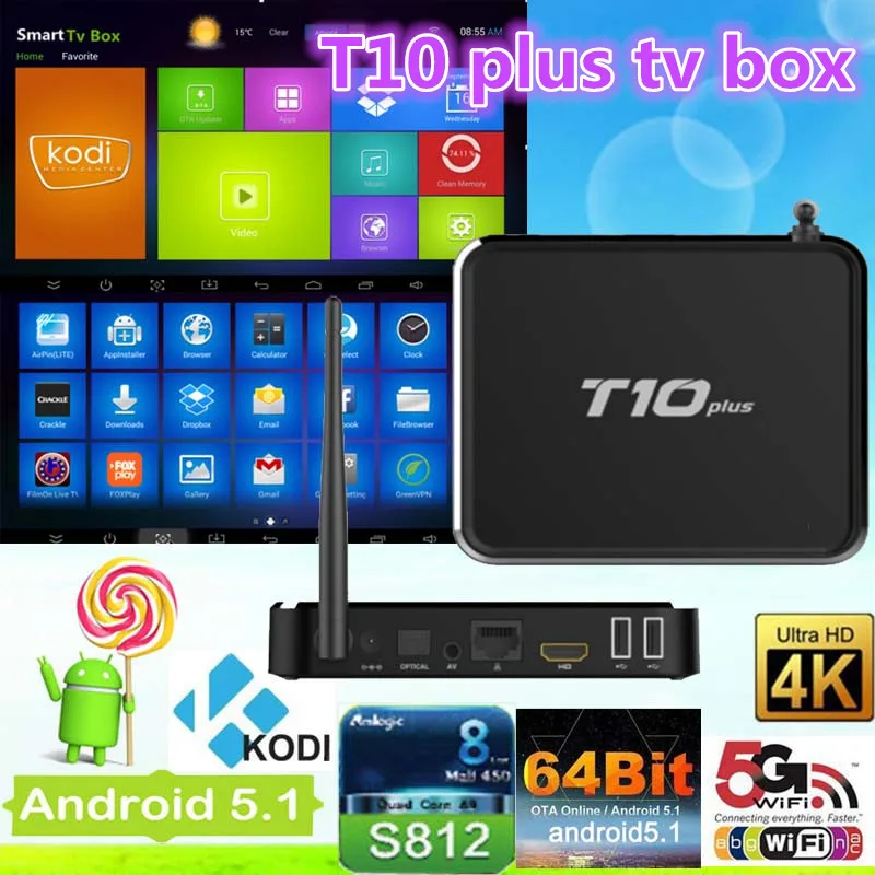 Real Player M8 Amlogic S802 Quad Core Full Hd 1080 P Видео Android 5.1 Vedio Цифровой t10 плюс 2 г 8 Тв коробка