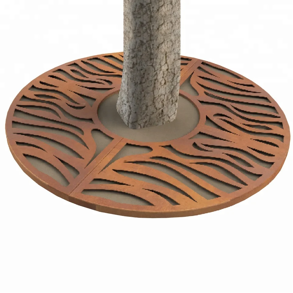 Corten Steel Tree Guard / Metal Grids for Around Tree