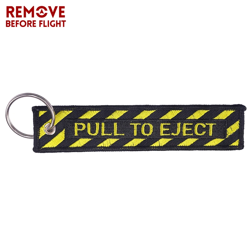 Aviation Gifts Keychain Pull To Eject Embroidered Key Chain Fashion Car Key Chains Embroidery Key Chain Key Fob OEM Car Keychain