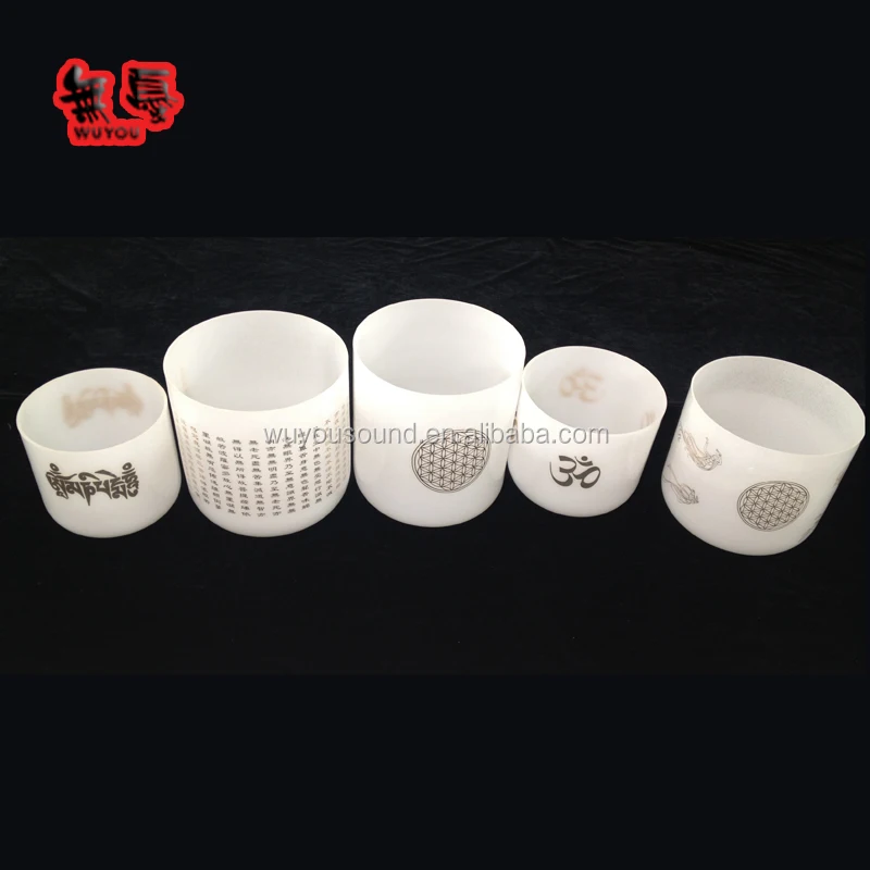 
24K Gold sticker Quartz Crystal singing bowl 