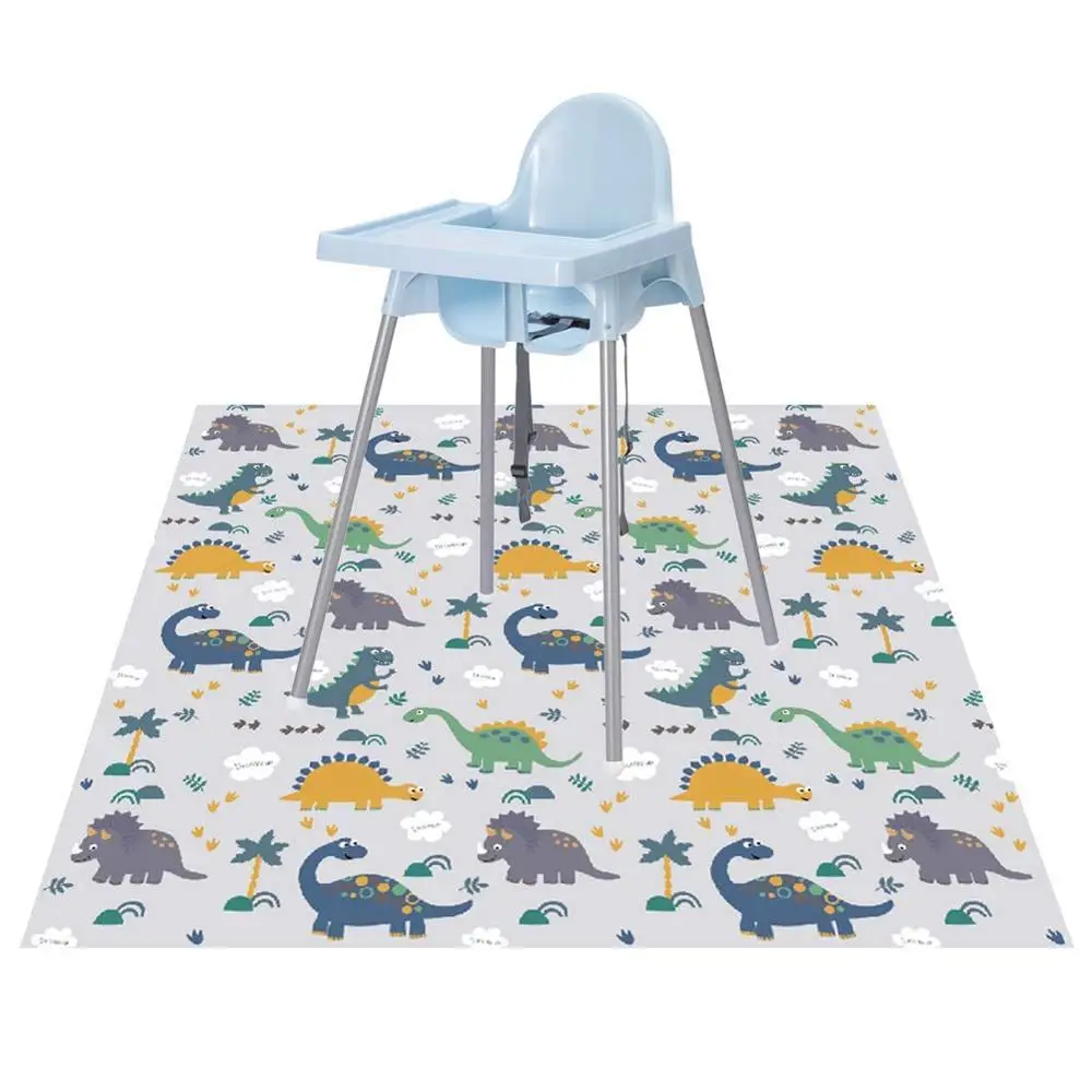 
Washable Printed PUL Reusable High Chair Floor Mat Protector Waterproof Splat Mat 