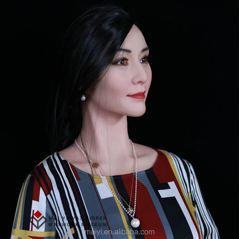 High Quality Art Sculpture of Nude Chinese Star Wax Statue for Museum