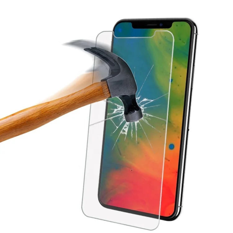 
9H Anti Shock Mobile Phone Film Silicone Tempered Glass Screen Protector 