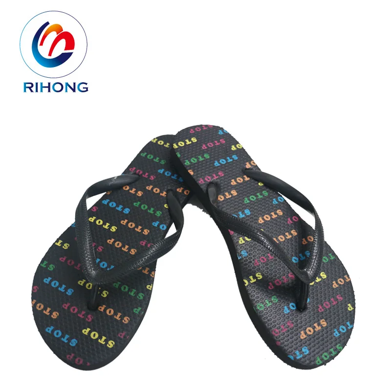 Fashion Printing Anti Slip Bath Nude Beach oem design custom woman summer flip flop