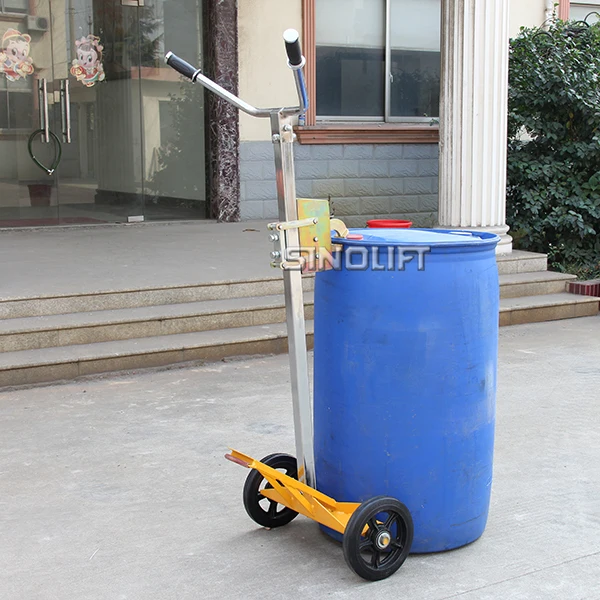 SINOLIFT DE450A Eagle Grip small portable Hand Drum Truck with big rubber tyre