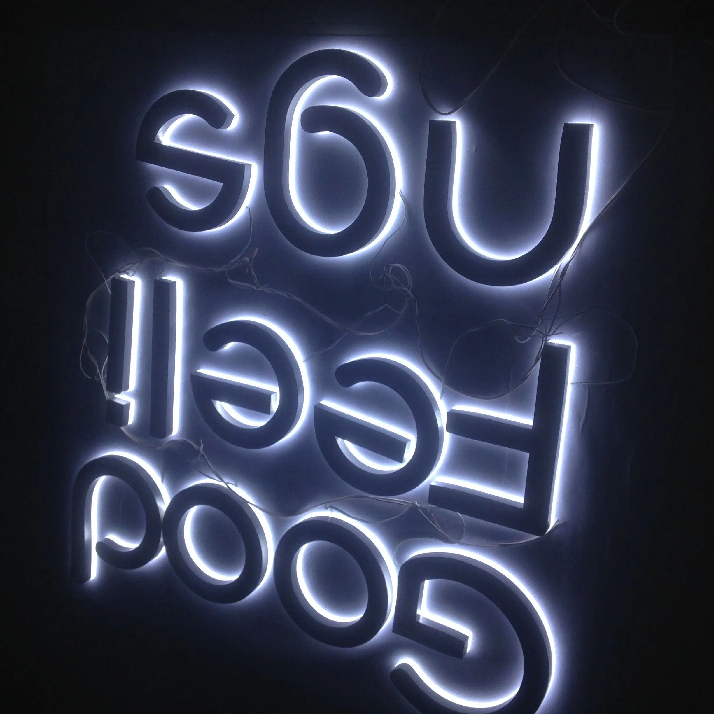 China best advertising sign company led logo design led channel letter backlit stainless steel sign