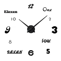 DIY большой современный стиль дома декоративные 3D настенные часы зеркальные наклейки часы