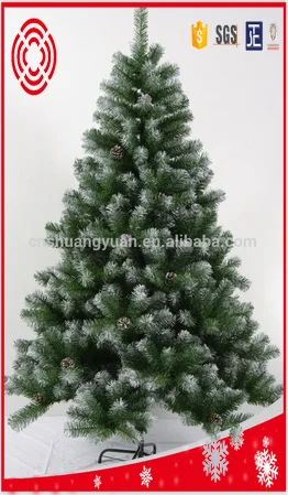 Artificial Christmas Tree Mixed Luxury PE and PVC 210cm Green Color Christmas Decoration Supplies