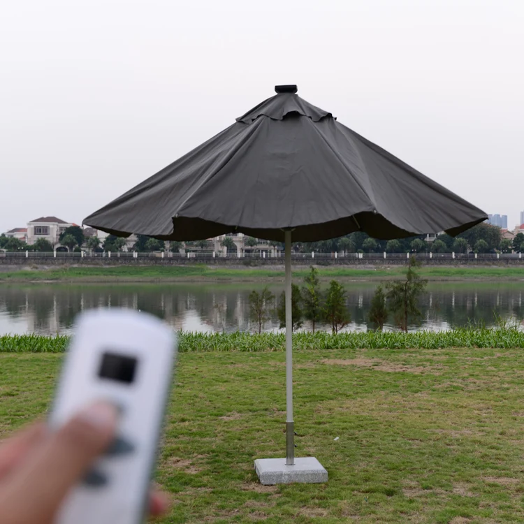 Popular for the market factory supply automatic patio outdoor umbrella with light