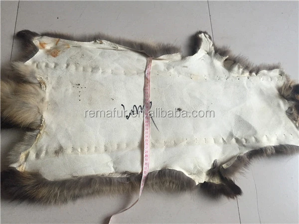 Wholesale High Quality Plush Raccoon Skin,Chinese Raccoon Fur Skin