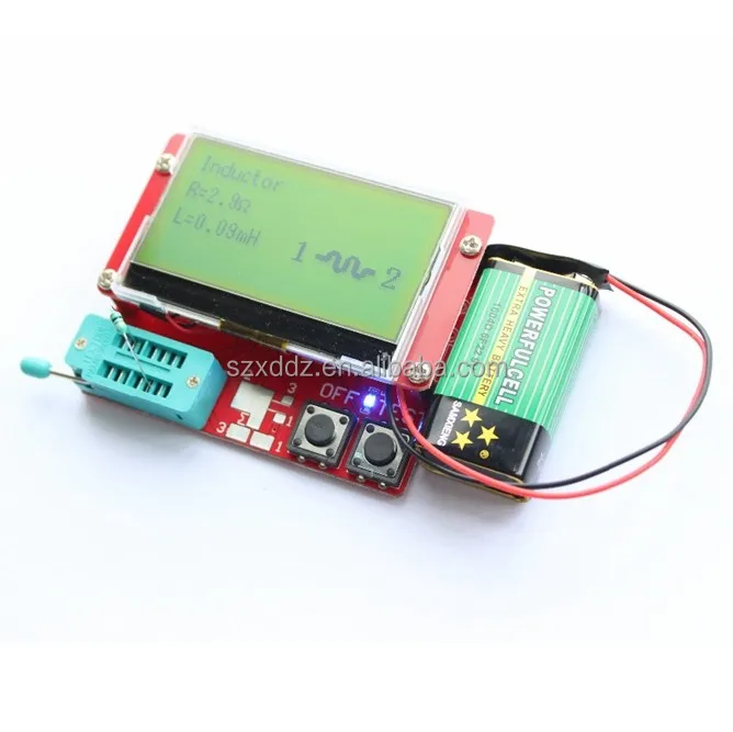 
XDDZ Mega328 Transistor Tester Diode Triode inductor Capacitance ESR Meter Digital led MOS NPN tester meter 