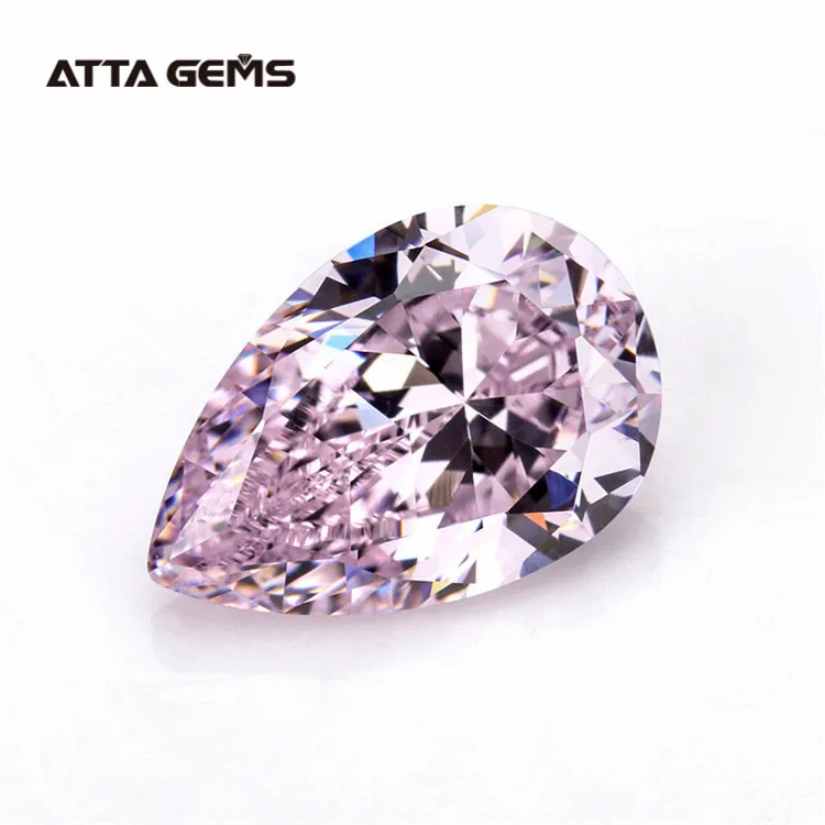 AAAAA Quality 7x9mm Pear Cut Pink Zircon Gemstone