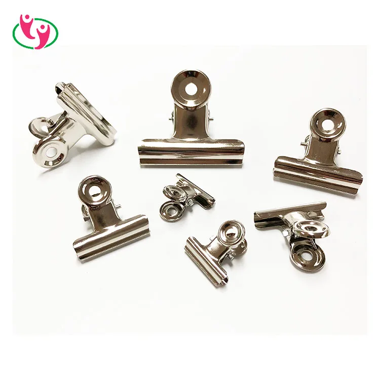 22mm 31mm 38mm 50mm 63mm 75mm Silver Color Strong Metal Bulldog Clip