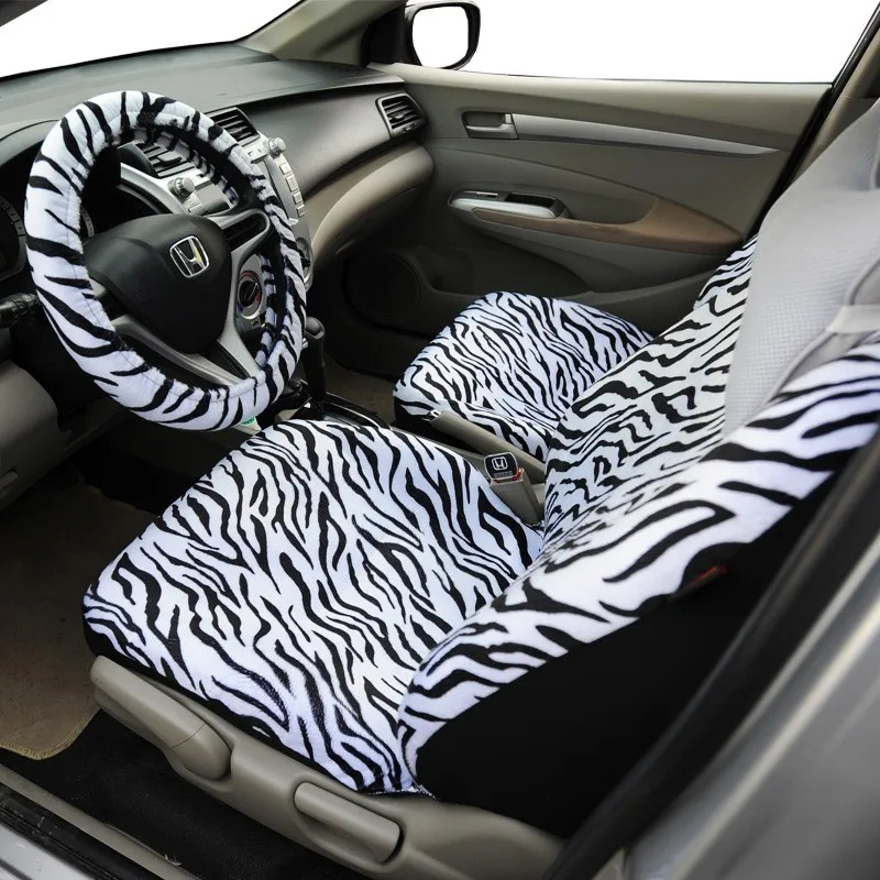 Zebra stripe designer car seat cover fancy car seat covers for auto with high quality velvet
