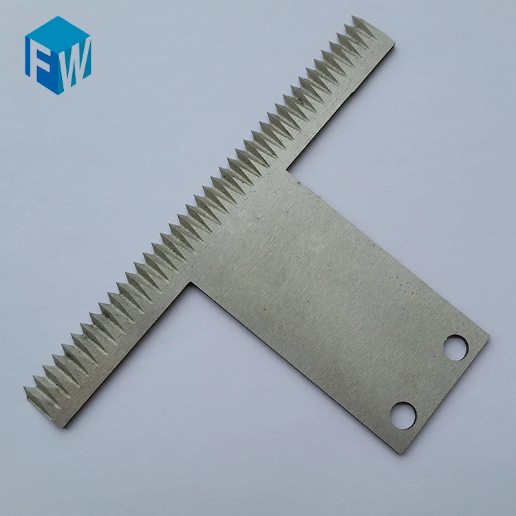 
HSS stainless steel serrated sealing plastic film packing cutting blade 