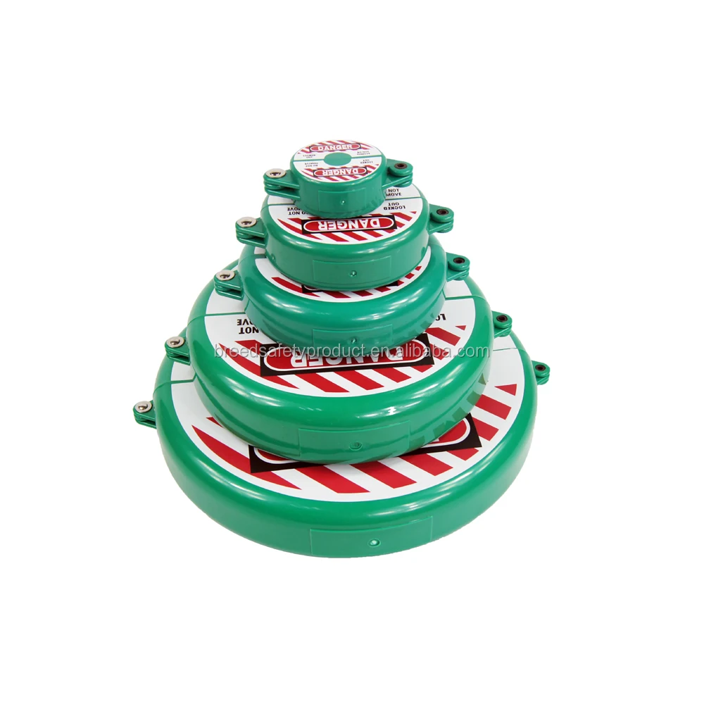 BREED OSHA LOTO Security Valve Locking Devices Gate Valve Lockout Green F12