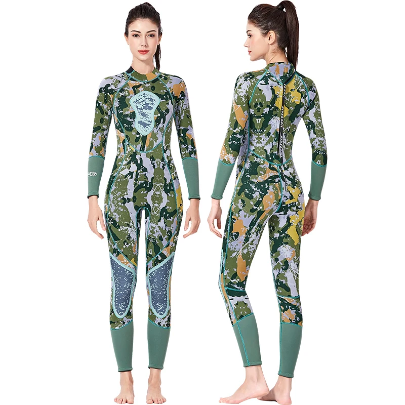 2019 new 3MM neoprene top camouflage unisex diving suit warm one-piece hunting wetsuit