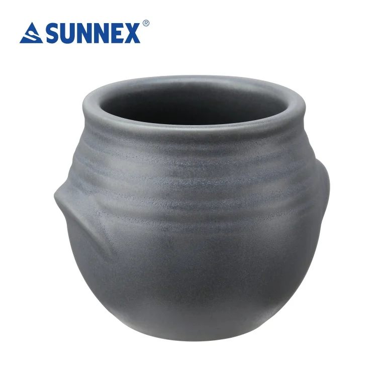 SUNNEX 2022 Hot sale Multi Size All Set Pure Black Simple Luxury  Porcelain Round Flower Bottle Soup Pot Bowl  Fashion Hotel