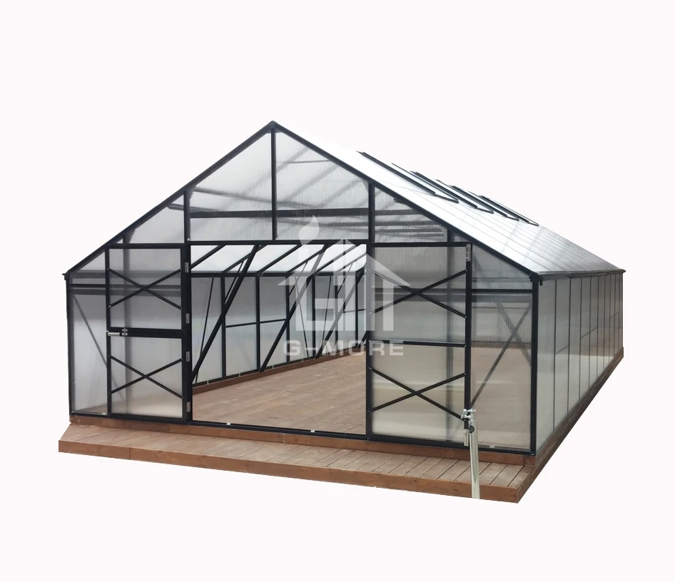 G-MORE профессиональные сад эксперт большие прочные зимние теплицы 10 мм, лист поликарбонада, пластиковая крышка парниковых 10x5 метров
