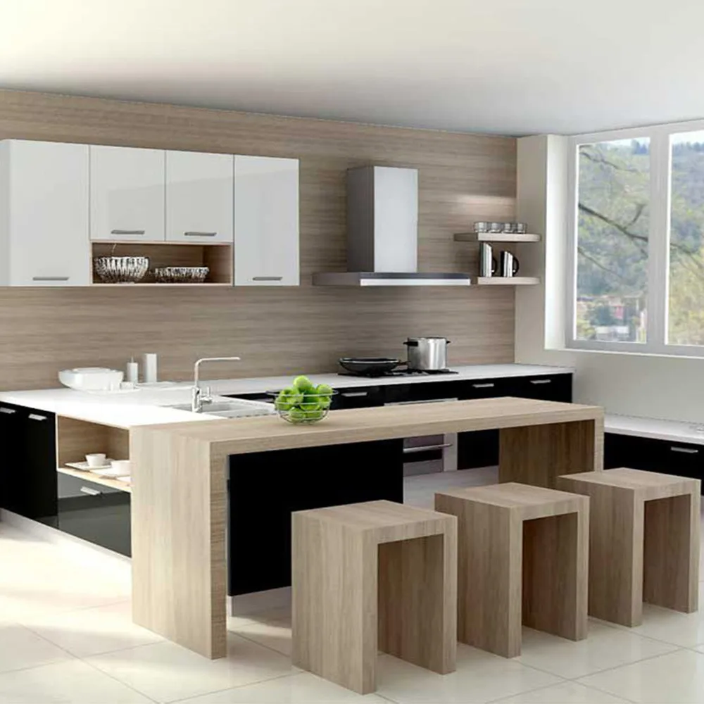 
Modern modular kitchen built in design with island for sale 