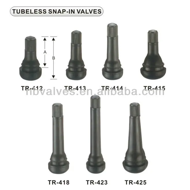 EPDM rubber tubeless tire valves tr414
