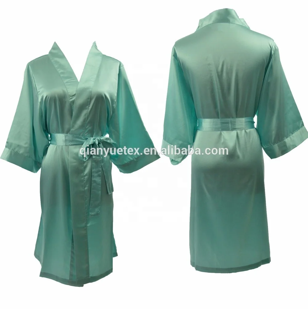 40colors available Cheap promotion gift kimono satin bath robes