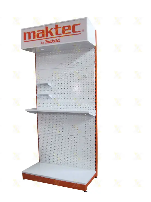 door hardware display metal rack with light box retail store furniture