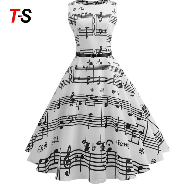 Новейший дизайн, женское платье в стиле ретро с круглым вырезом, Женские винтажные коктейльные платья без рукавов с поясом