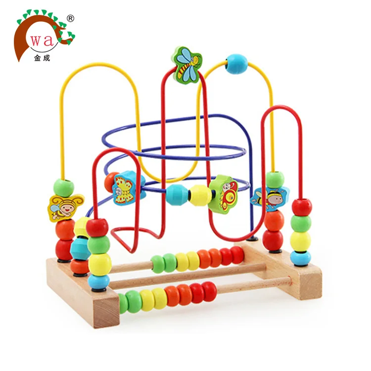 Educational puzzle games toy String bead Round bead toy