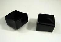 Square shape soft PVC end cap for stainless tube cover