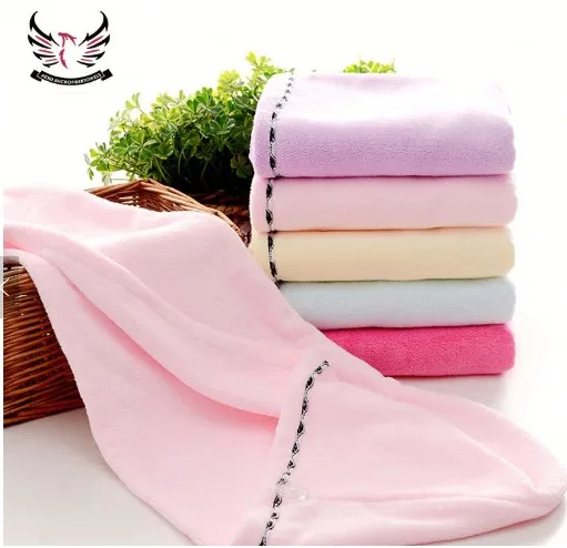 Оптовая продажа, мягкое текстильное полотенце для сушки волос, продвижение, полотенце для волос из микрофибры