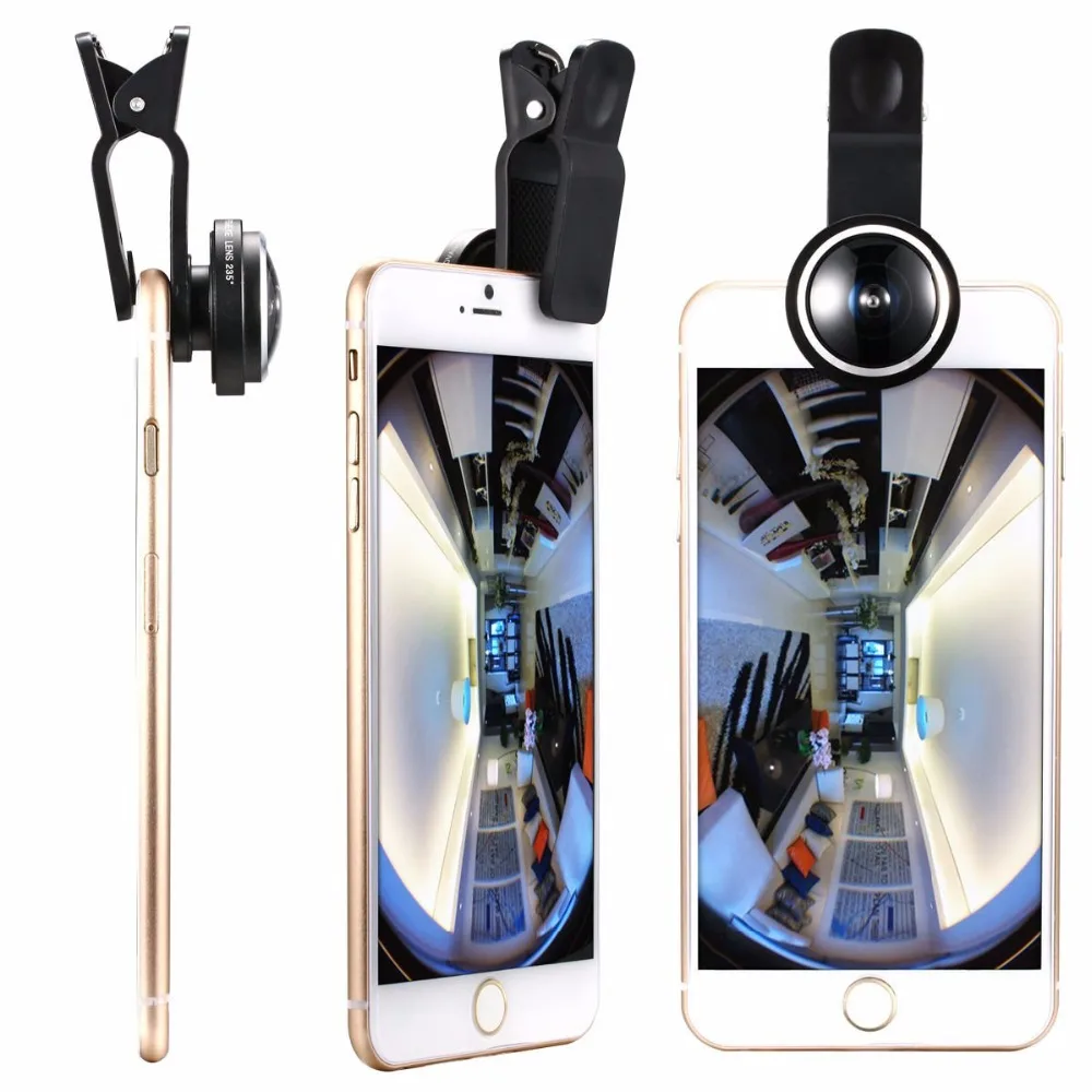 
Clip-on 235 degree mobile phone super fisheye lens for Phone ,fisheye for phone 