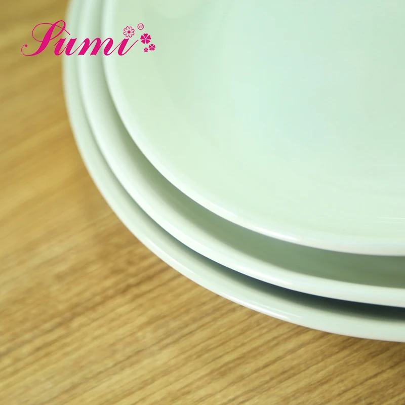 Free samples cheap custom printed porcelain dinner plates with handle