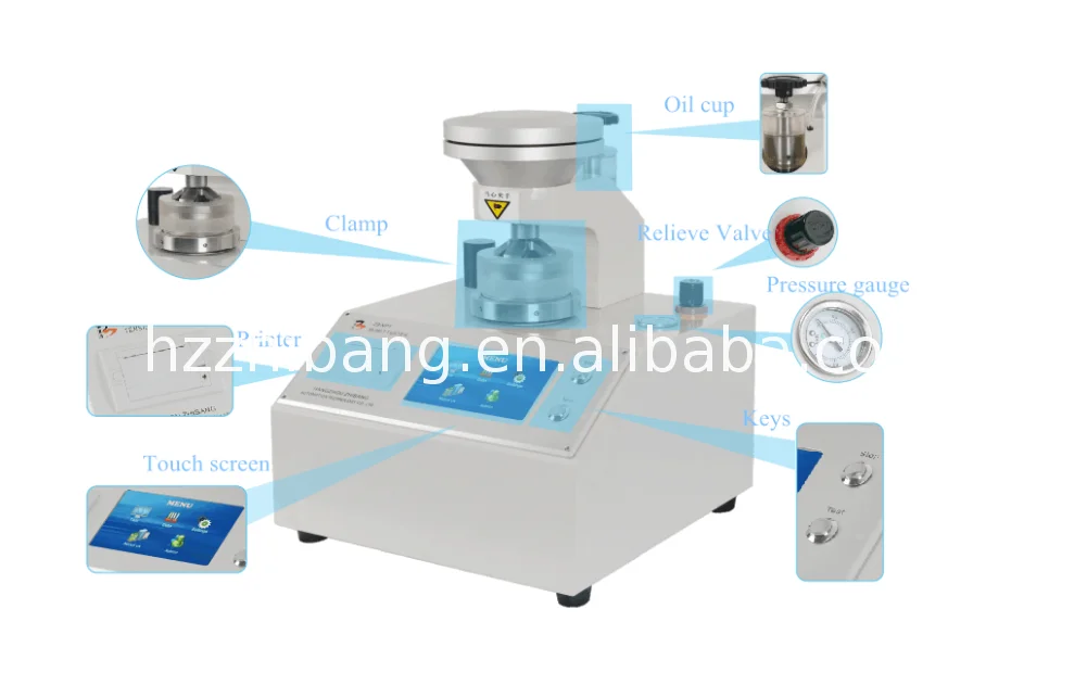 Cheap price electronic mullen burst strength tester bursting testing machine