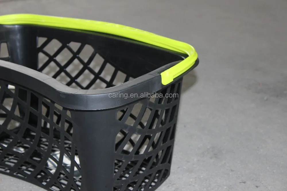 2017 new plastic hand basket shopping basket trolley