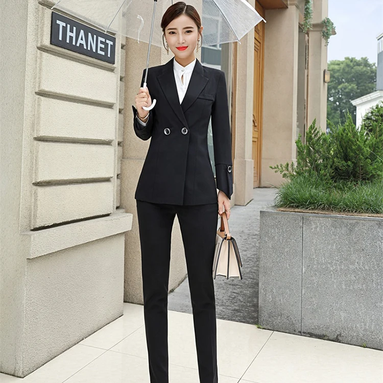 White High Low Slim Fit Two Piece Suit Women Suits For Women Office Woman Coat Suit