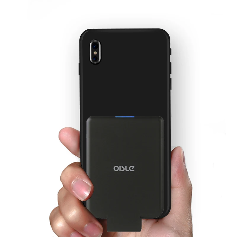 
OISLE Palm-sized LED Power Bank Charger Quick Charge External Battery Charger for iPhone/Samsung 